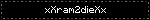 Untitled Black blinkie with the text xXram2dieXx