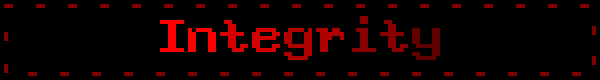 Untitled A black blinkie with red text that fades to dark red, it says "Integrity"