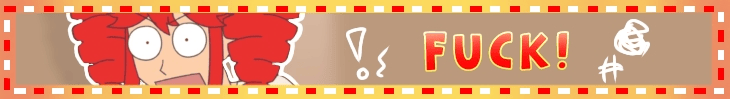Untitled Beige blinkie with a picture of Birdbrain Teto and the text "FUCK!"