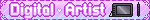 Untitled A light purple blinkie with the text "digital artist" and pixel art of a drawing tablet and stylus